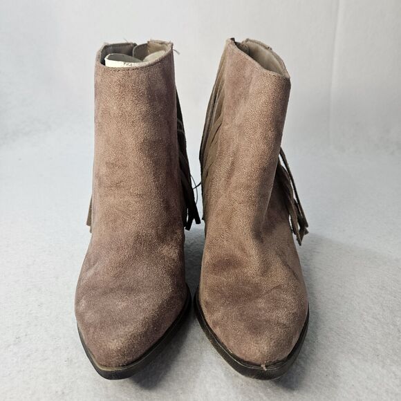 NWT Mossimo Sz 6.5 Brown Fringe Cowboy Bootie - Picture 5 of 6